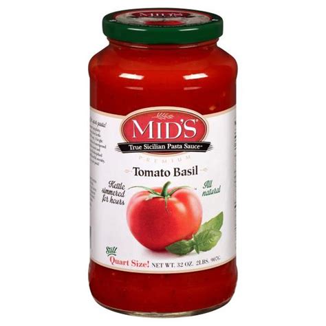 Mids pasta sauce - Using our traditional meatless sauce as a base, MID’S Garlic and Onion sauce blends two classic flavors for a taste right out of the hills of Sicily. The newest addition to our delicious true Sicilian pasta sauces, this all-natural, gluten-free sauce packs bold, rustic flavor into every hearty bite. Your family will know they’re in for a ... 